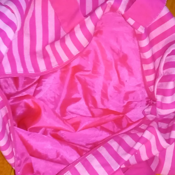 vintage 90's Victoria's Secret Pink and White Striped Tote - Picture 2 of 3